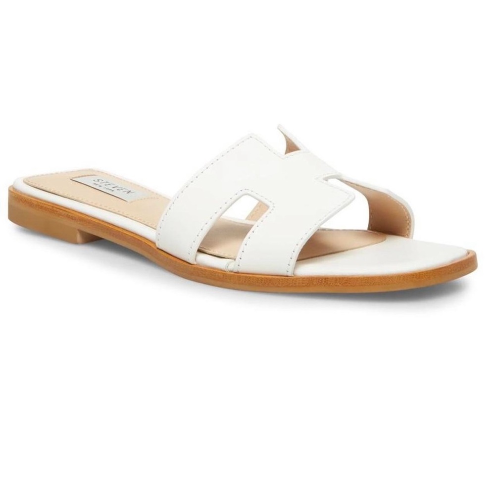 Steve Madden Women's White Slide Sandals
